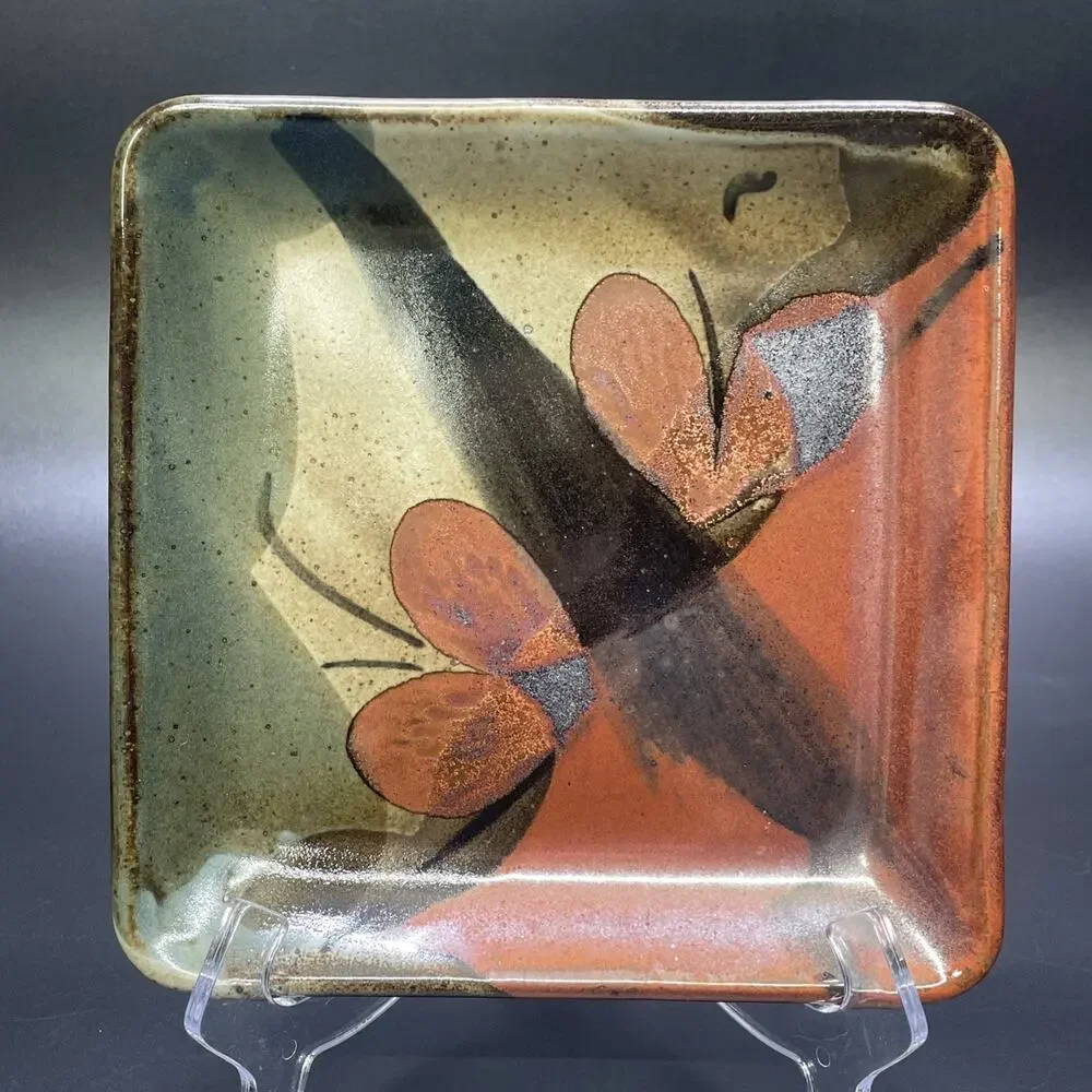 Vtg John Freimarck Studio Pottery Square 8